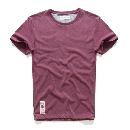 Men's Solid Color O-Neck Cotton T-Shirt — Everyday Essential Tee
