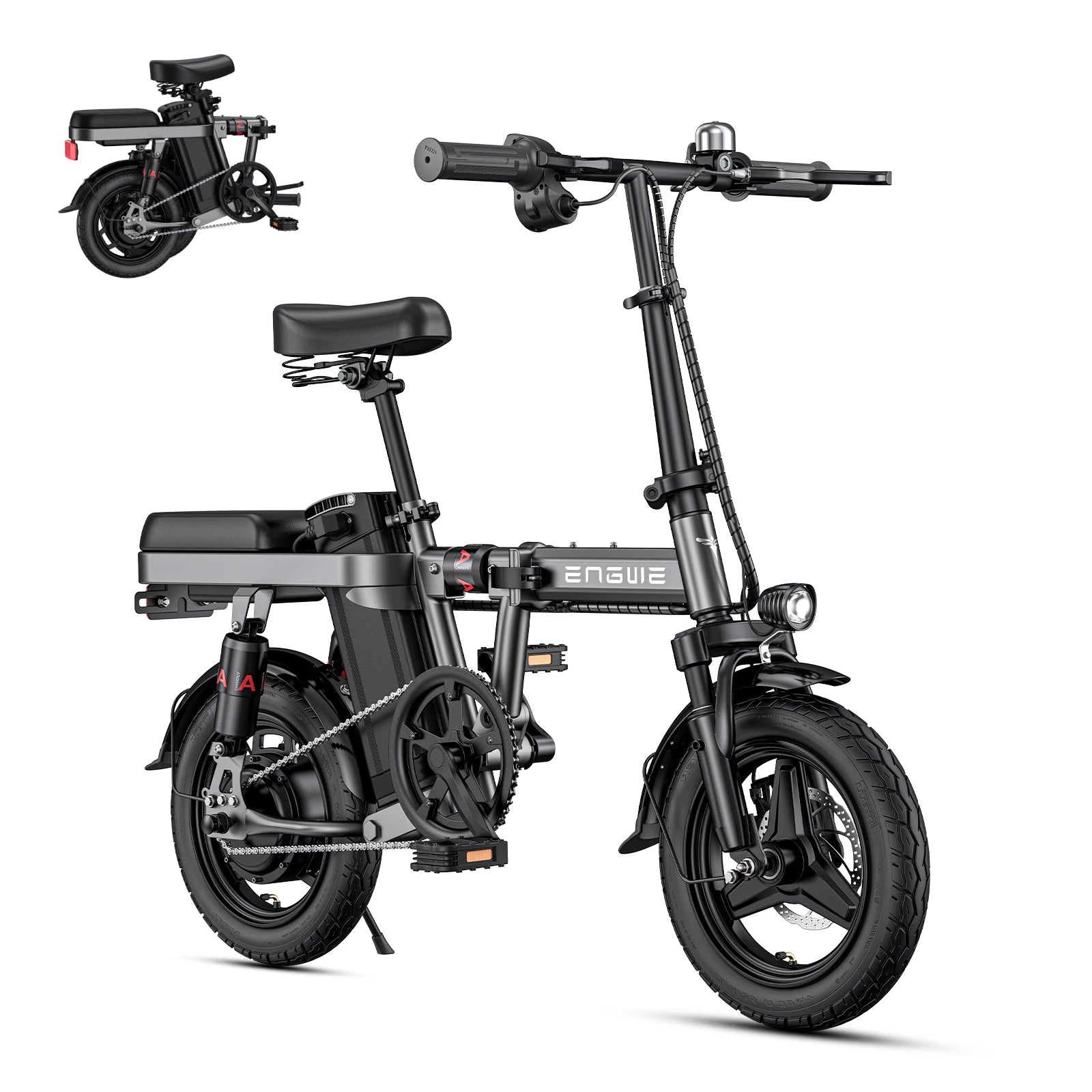 ENGWE T14 250W Mini Folding Electric City Bike — 48V 10Ah 14" IP54 Adult Commuter E-Bike, 25km/h