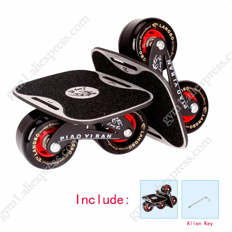 Aluminum Alloy Mini Drift Short Board Roller – 1 Pair Skateboard for Tricks & Street Skating