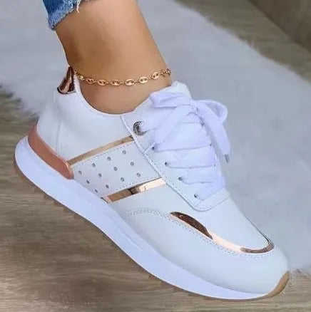 Women's Fashion Platform Running Shoes — Casual PU Microfiber Spring Sneakers (Sizes 36-43)