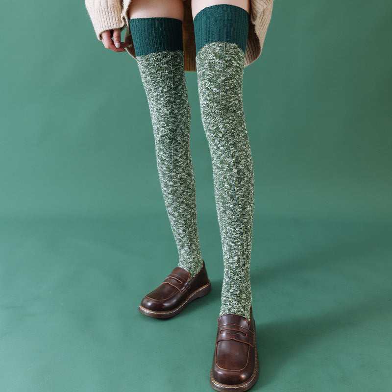 Women's Thigh-High Socks – Thick Cotton Blend
