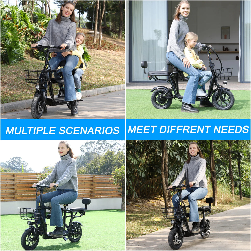 500W Electric Hybrid Bike — 36V 15Ah Portable Lithium Battery Adult Mobility E-Bike with LCD Display