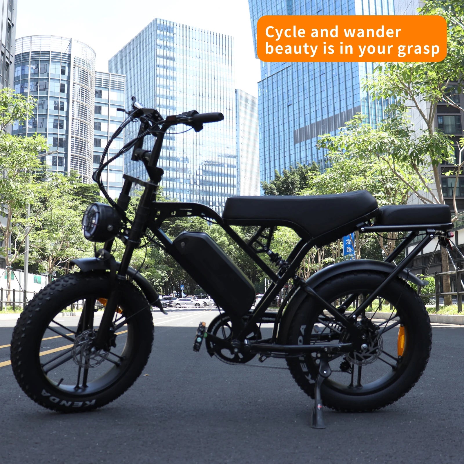 VOMO X80PRO 250W Long Range Fat Tire E-Bike — 48V 15Ah 20" Full Suspension with Smart Alarm