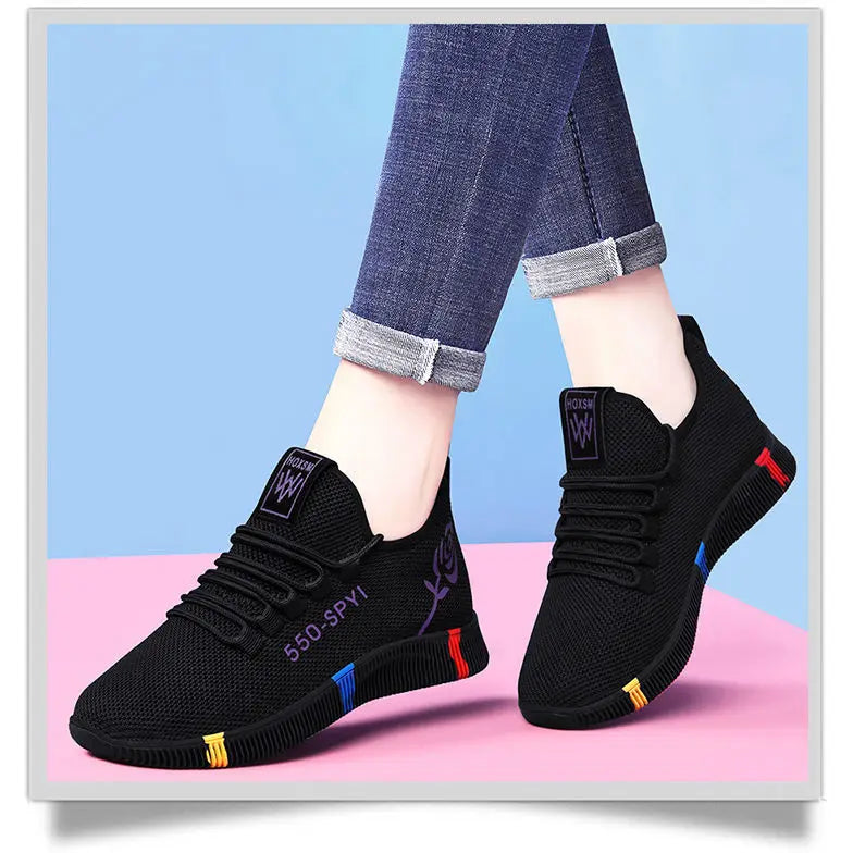 Women's Casual Slip-On Fashion Sneakers — Breathable Mesh Sports Walking Shoes (Sizes 36-40)