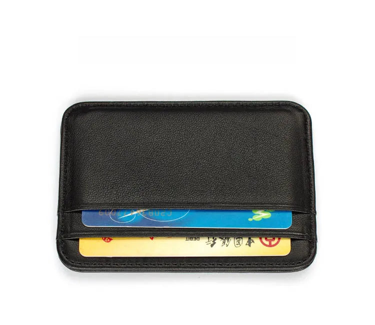 Slim Genuine Sheepskin Leather Men's Wallet – Ultra-Thin Mini ID & Credit Card Holder Purse