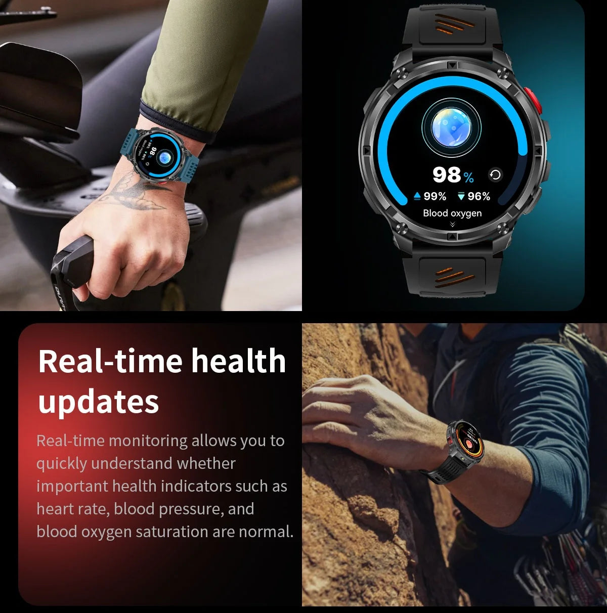 HT33 Sport Smart Watch | Swim Mode Waterproof Outdoor Exercise Sleep Monitoring Fitness Watch