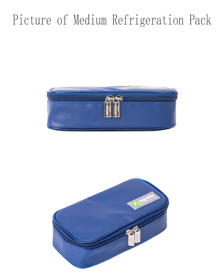 Portable Insulated Insulin Cooler Bag – Nylon Aluminum Foil Diabetic Travel Case with Gel Packs & Thermometer