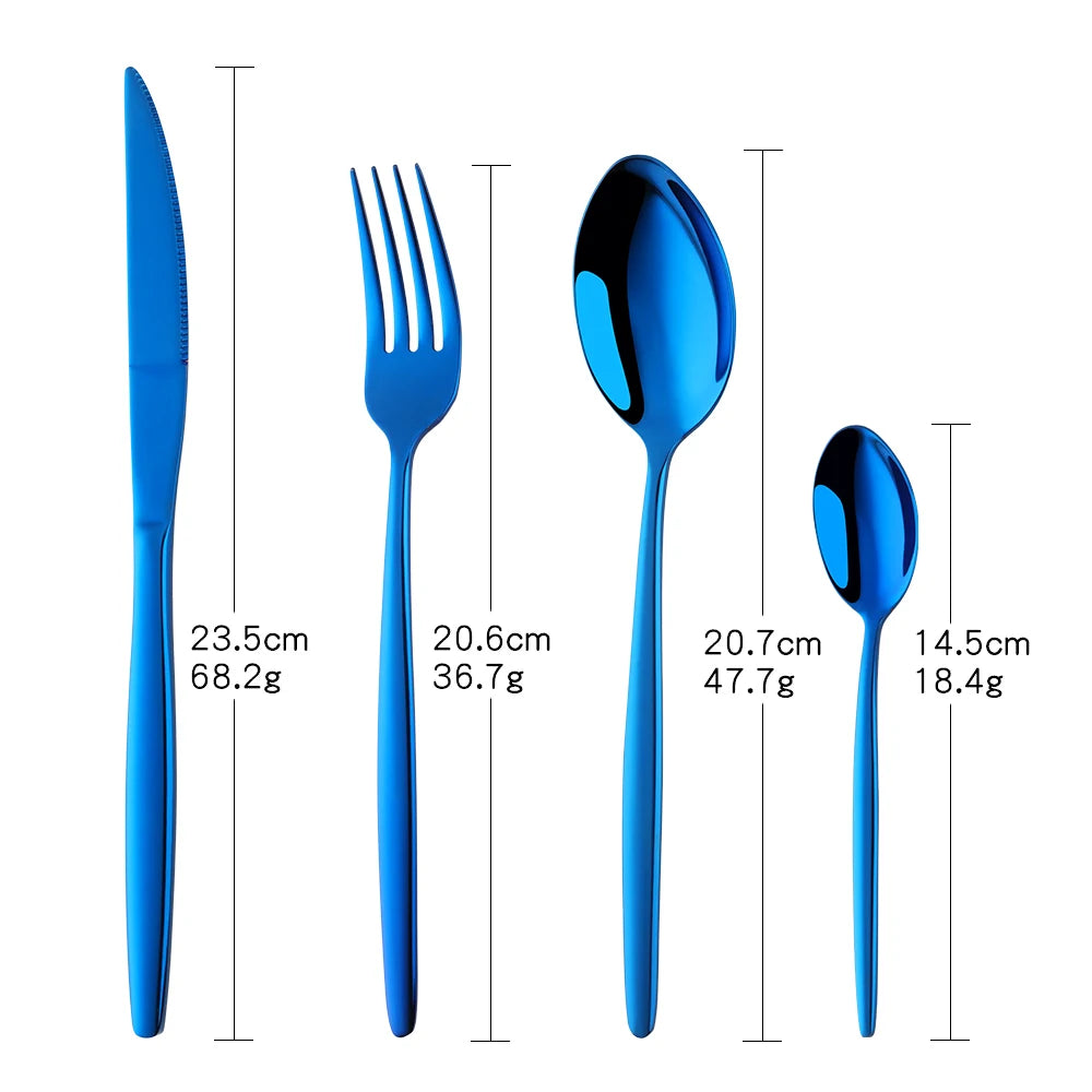 Stainless Steel Flatware – Rainbow, Gold & Color Options