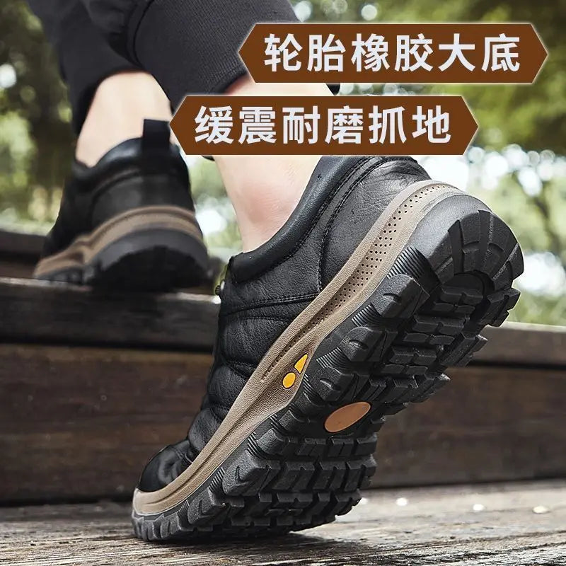 Men's Waterproof PU Running & Hiking Shoes — Anti-Slip Breathable Trainers (Sizes 39-44)