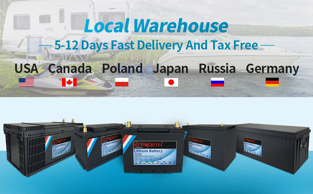 24V 100Ah LiFePO4 Lithium Iron Phosphate Battery — Deep Cycle for Solar, RV & Marine