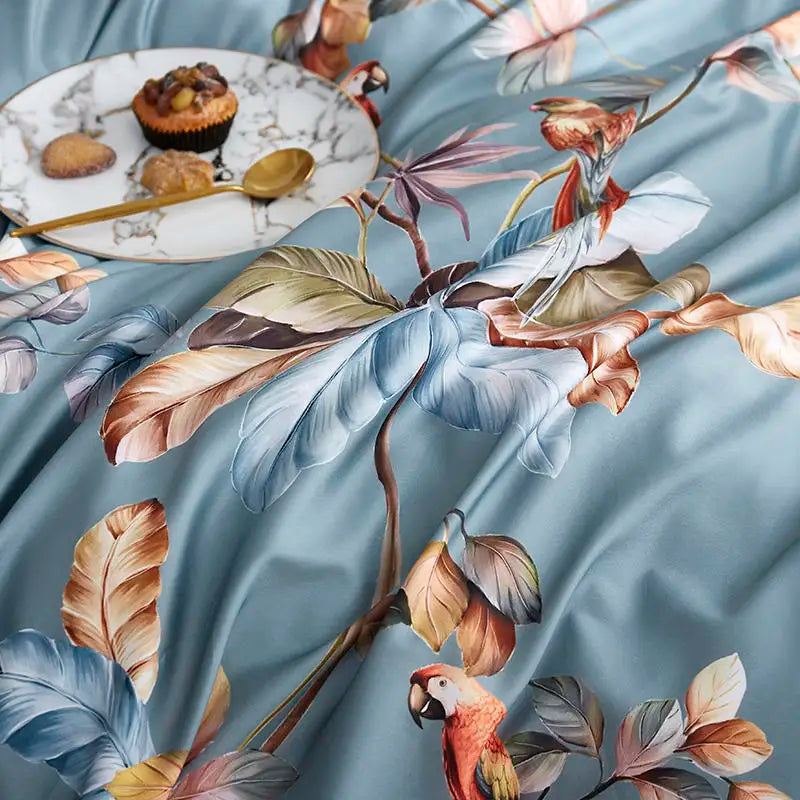 500TC Egyptian Cotton Bedding Set – 4 or 6-Piece Luxury Duvet Cover with Sheet & Pillowcases, 19 Colors