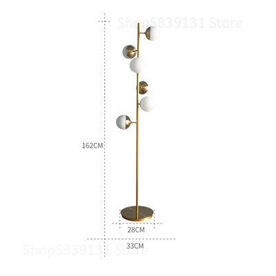 Glass Globe Lamp – Vertical Multi-Light Design
