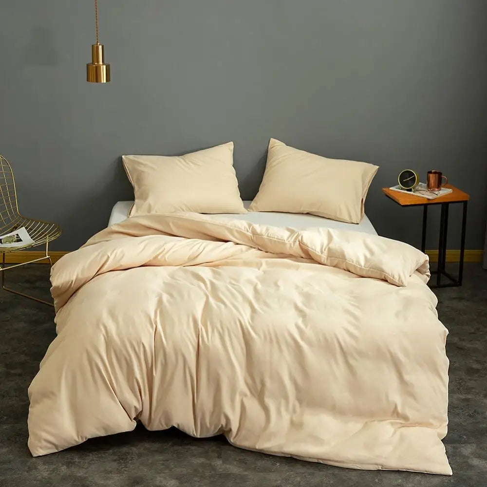 Pink Solid Color Quilt Cover for Girls | King Size 200x220cm, Duvet Cover Only (No Pillowcase)