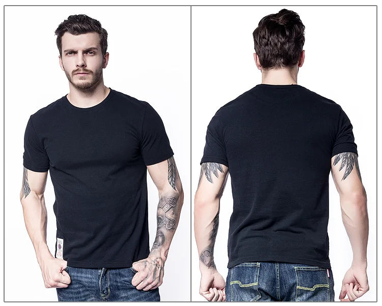 Men's Solid Color O-Neck Cotton T-Shirt — Everyday Essential Tee