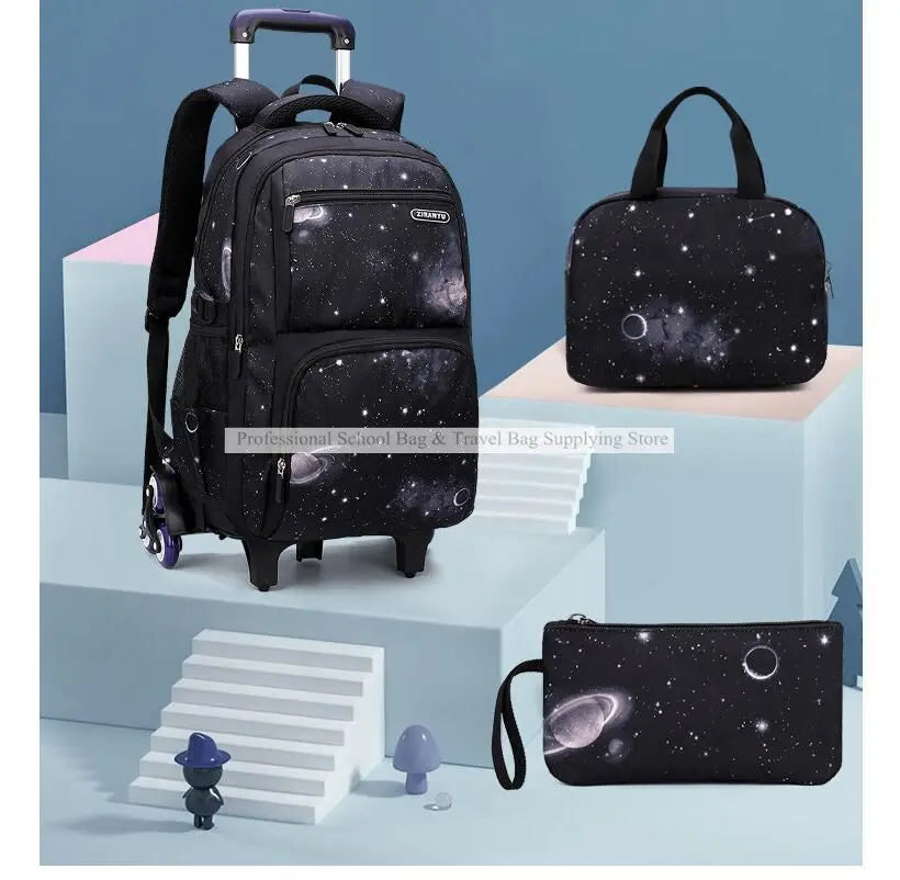 Rolling School Backpack – Detachable Trolley & Set Options