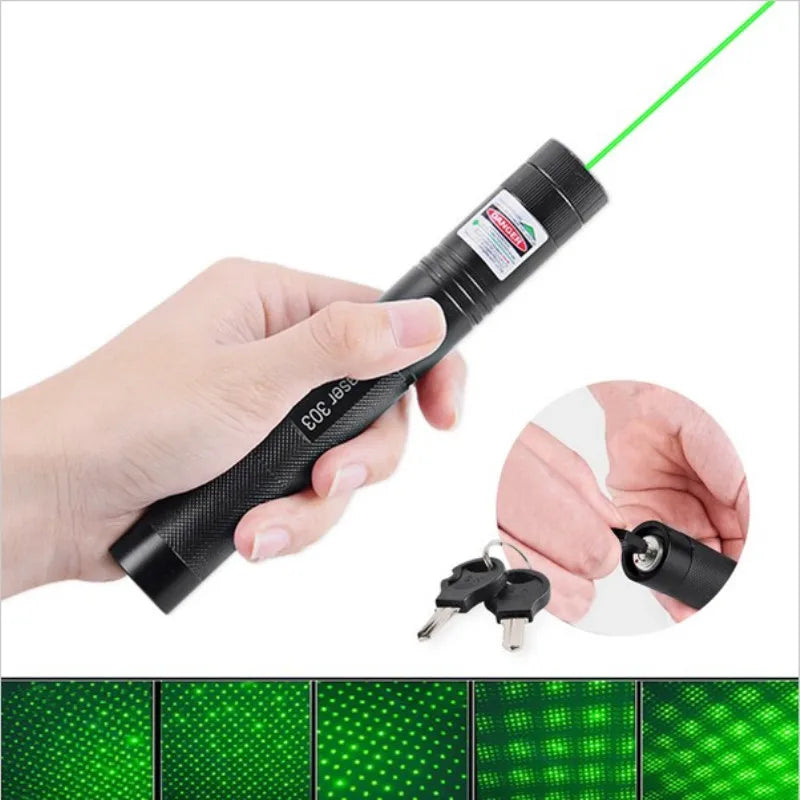 Mini Cat Laser Pointer Keychain – LED Flashlight & Green Light Pet Toy
