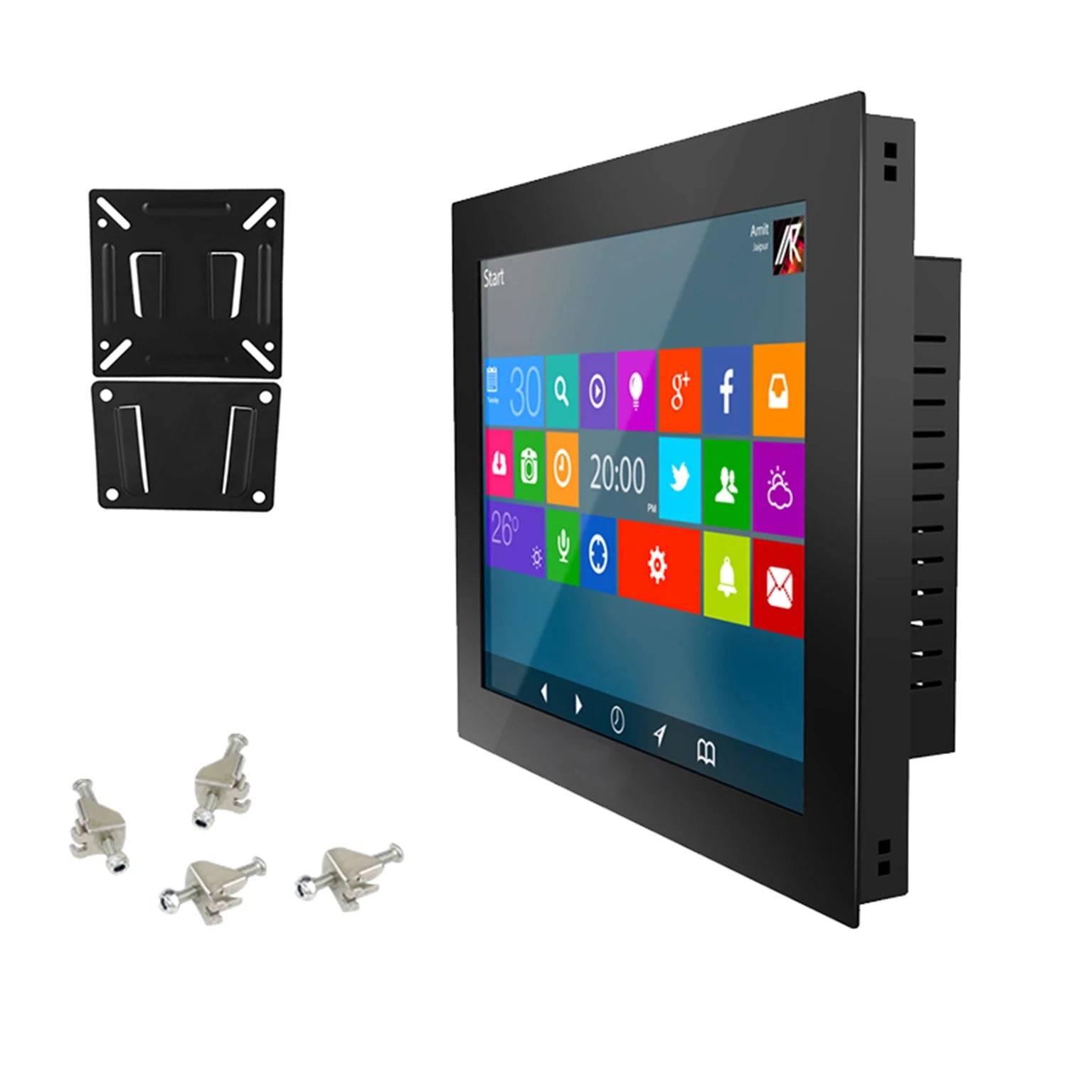 Balahome Industrial All-in-One PC – 10"/12"/15" Resistive Touch, Intel i5, Wi-Fi, RS232, Win10 Pro