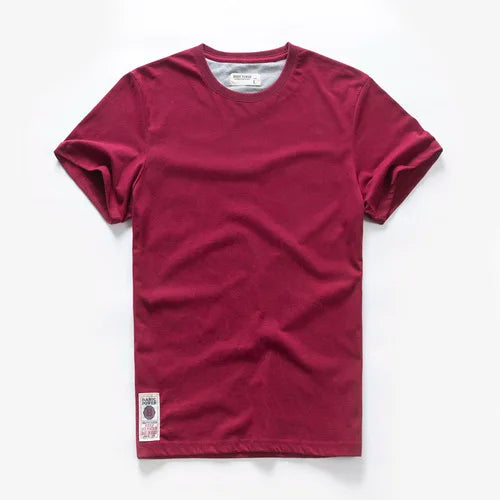 Men's Solid Color O-Neck Cotton T-Shirt — Everyday Essential Tee