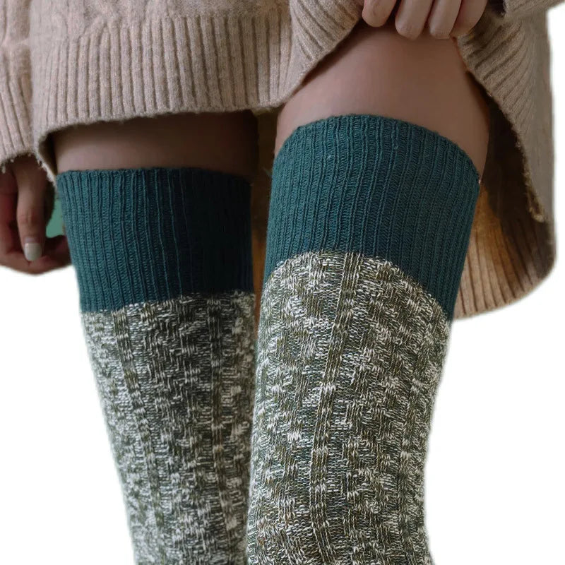 Women's Thigh-High Socks – Thick Cotton Blend