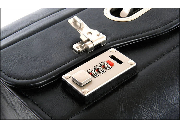 Retro PU Pilot Rolling Luggage – Cabin Trolley Suitcase