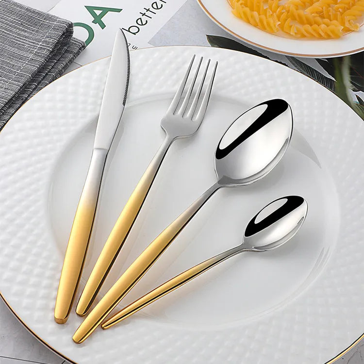 Stainless Steel Flatware – Rainbow, Gold & Color Options