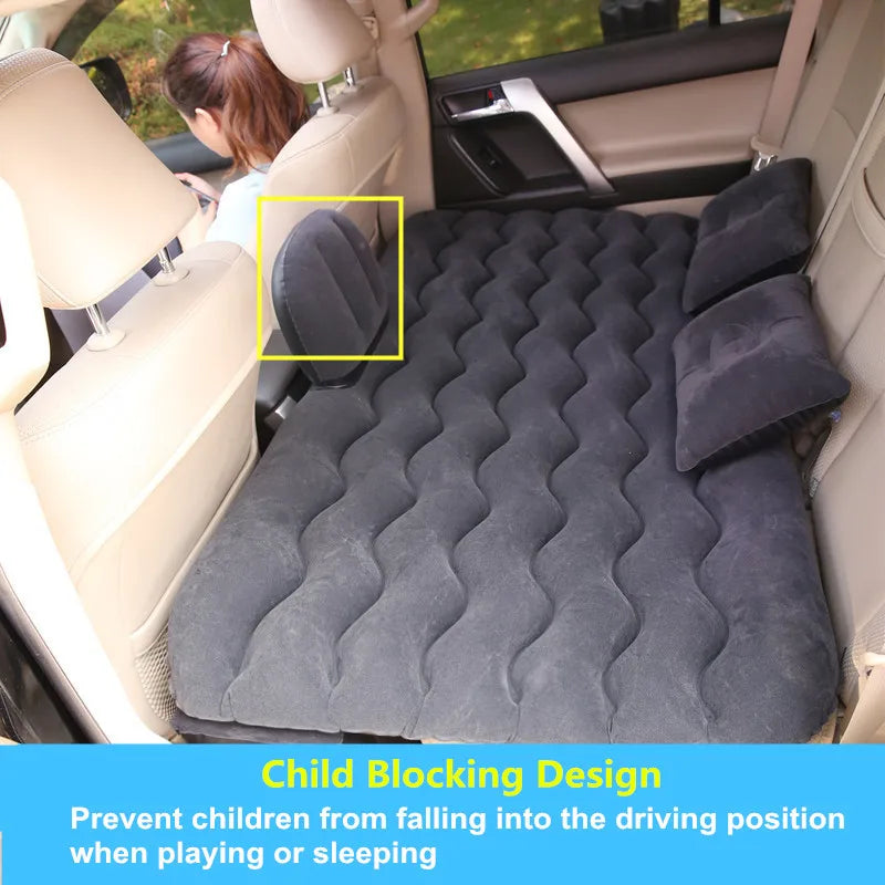 Car Air Inflatable Travel Mattress Bed — Universal Back Seat Camping Mat