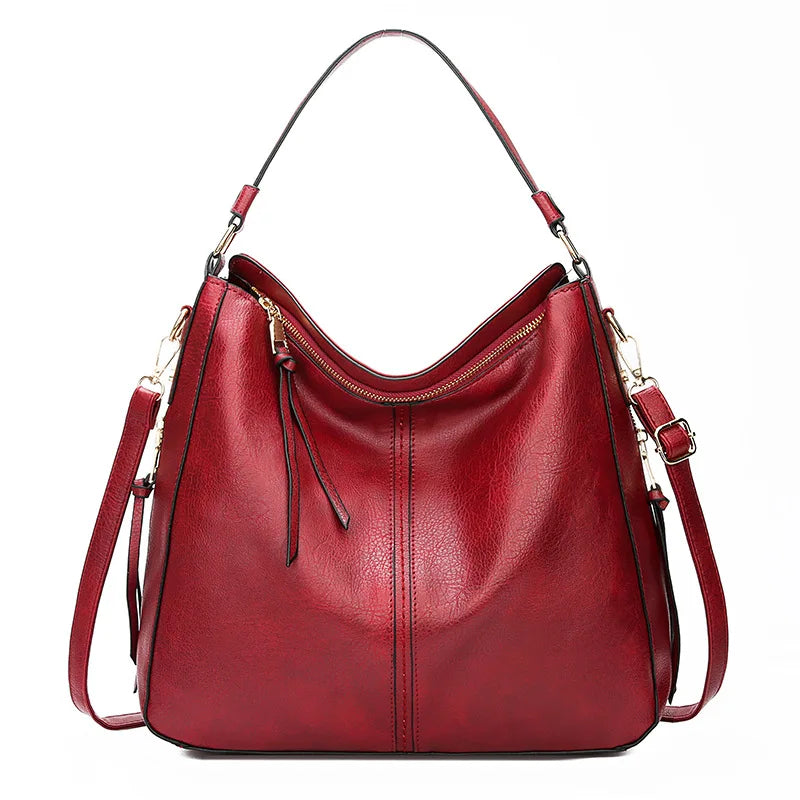 LadyHuarui Vintage PU Hobo Tote Bag – Tassel Patchwork Crossbody Shoulder Handbag for Women