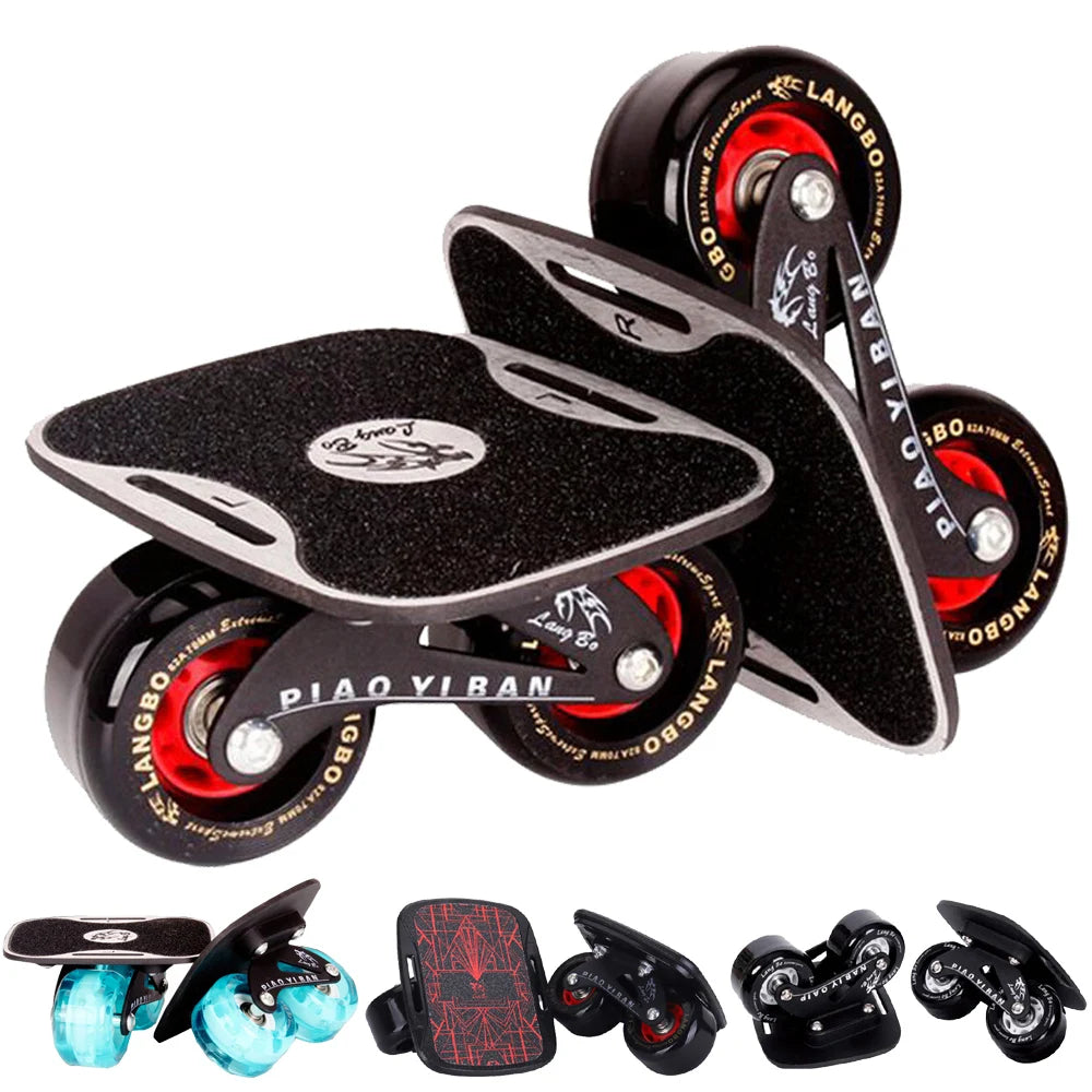 Aluminum Alloy Mini Drift Short Board Roller – 1 Pair Skateboard for Tricks & Street Skating