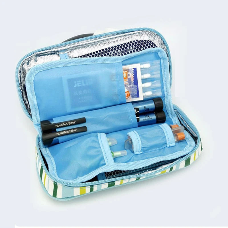 MegaWalke Insulin Cooler Bag – Portable Insulated Diabetic Travel Case with Aluminum Foil Lining