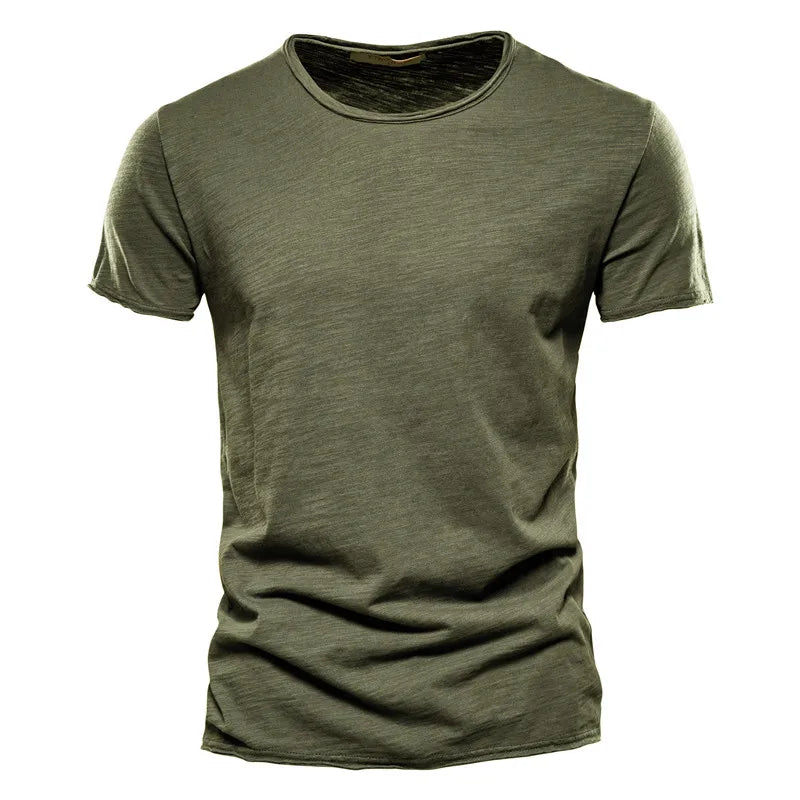 Men's 100% Cotton O-Neck Short Sleeve T-Shirt — Classic Crew Neck Essential