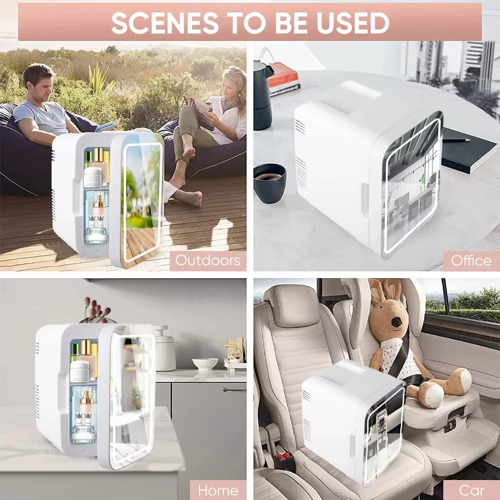 4L Mini Thermoelectric Cosmetic Fridge — Compact Beauty Makeup Cooler for Skincare