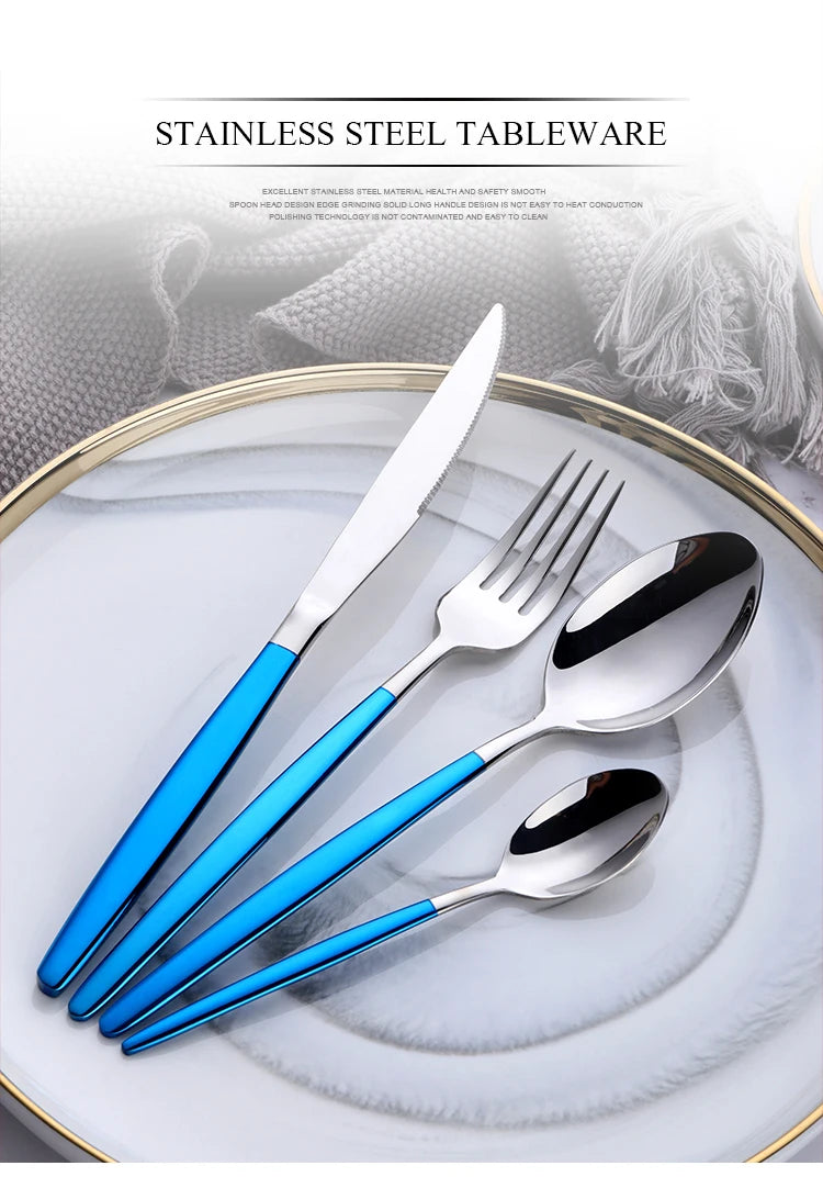 Stainless Steel Flatware – Rainbow, Gold & Color Options