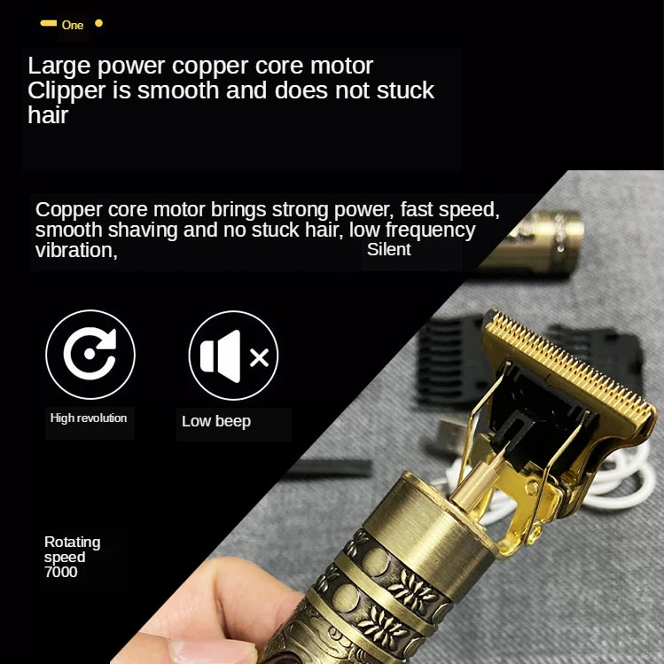 OHS Dragon Vintage T9 Professional Hair Clipper – Carving & Beard Trimmer, CE Certified