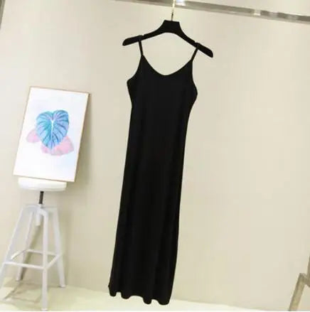 Modal Camisole Tank Dress — Casual Sexy O-Neck Beach Home Dress