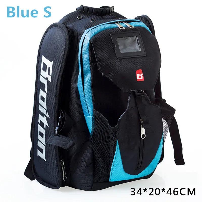 Inline Speed Skates Backpack – Helmet & Protective Pads Container Roller Skating Bag for 4x110mm & 3x110mm Skates