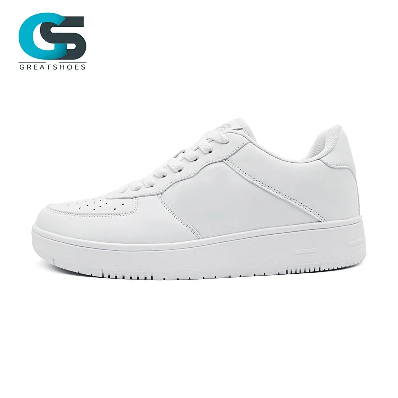 Men's Breathable Mesh Running Sneakers — Microfiber Leather Lace-Up Casual Walking Shoes