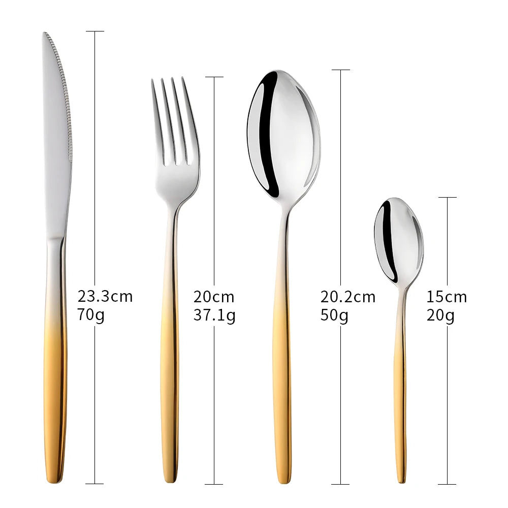 Stainless Steel Flatware – Rainbow, Gold & Color Options