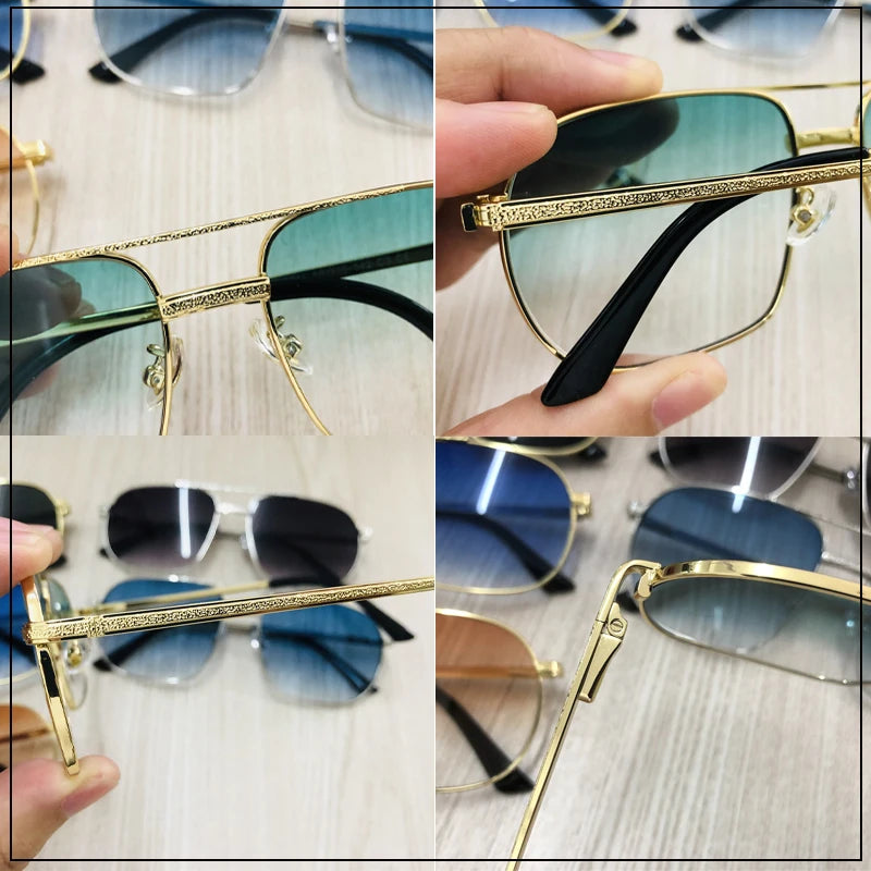 HBK Oversized Big Frame Sunglasses | Gradient Lenses UV Protection Lightweight Design