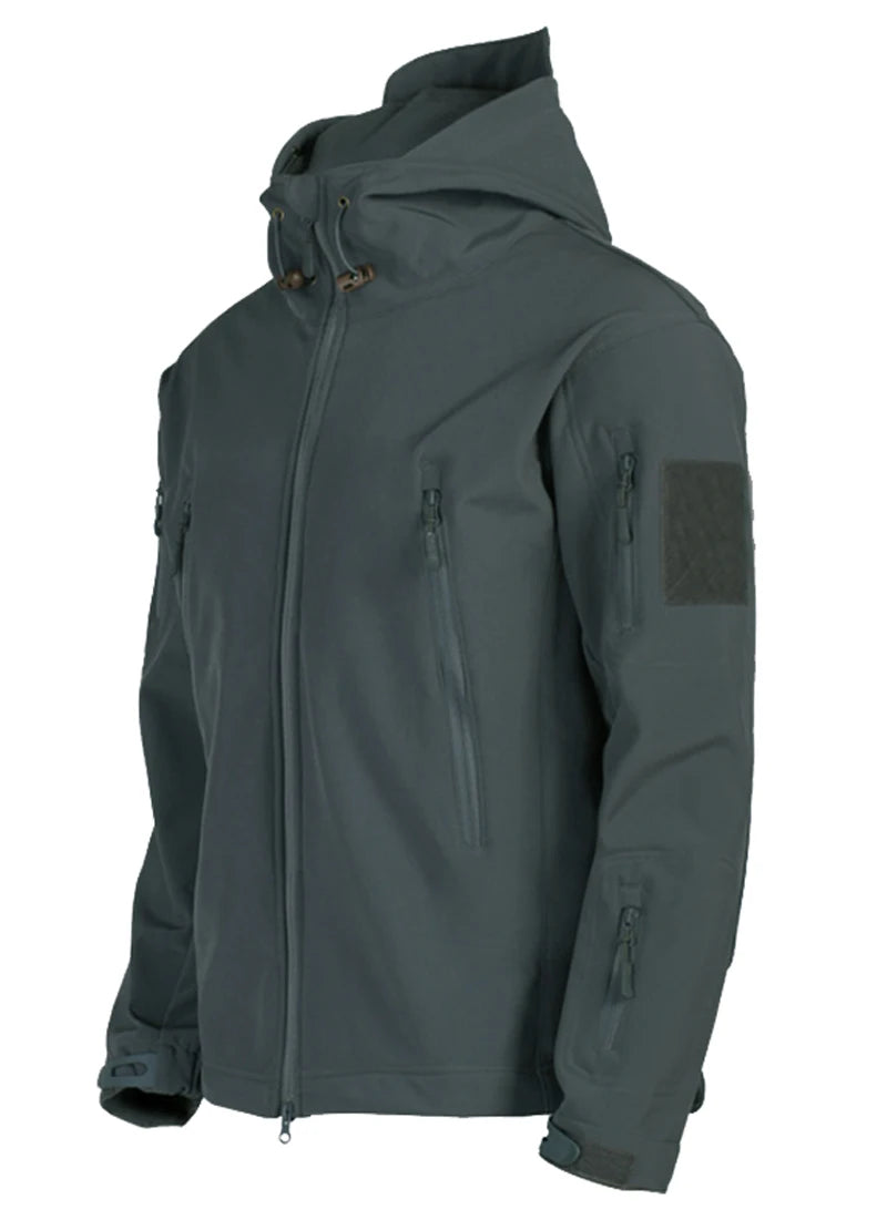 Men's Military Shark Skin Tactical Bomber Jacket — Outdoor Windproof Flight Jacket