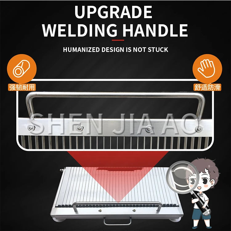 Stainless Steel Double-Blade Manual Slicer — Multifunctional Vegetable & Cooked Food Cutter