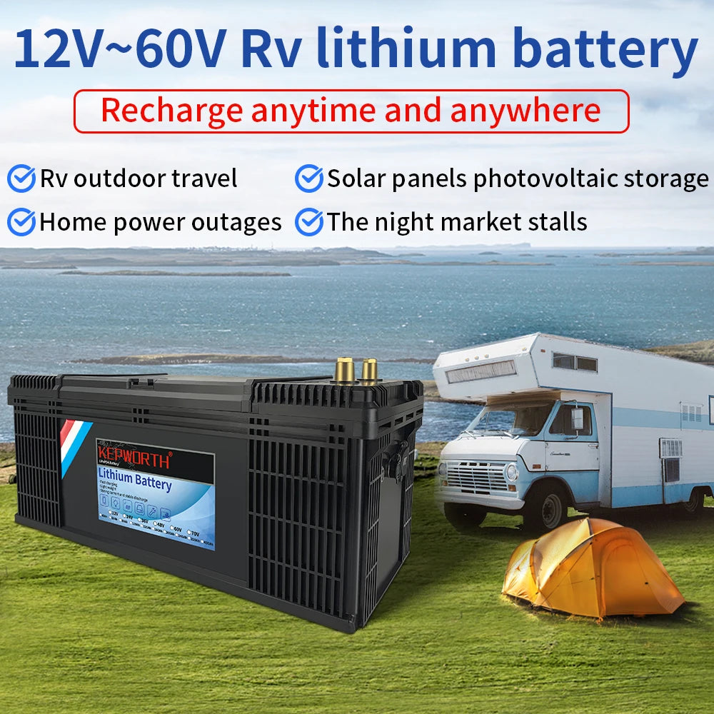 24V 100Ah LiFePO4 Lithium Iron Phosphate Battery — Deep Cycle for Solar, RV & Marine