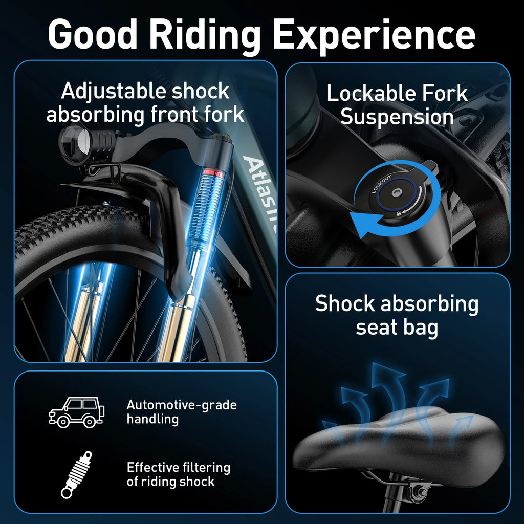 GT300 250W Electric City Bike — 36V 10Ah 26" Bluetooth Adult Commuter E-Bike, 7-Speed LCD Display