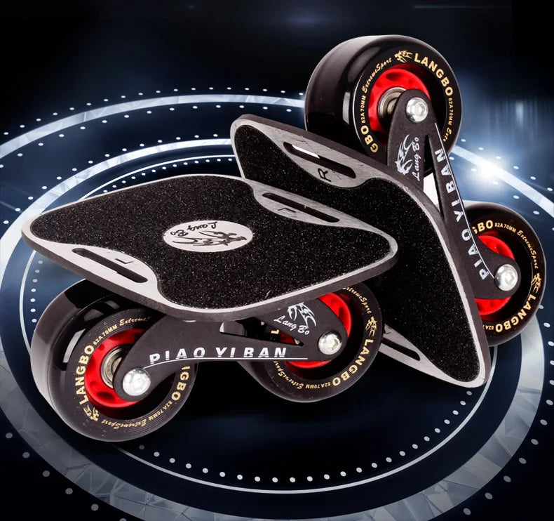 Aluminum Alloy Mini Drift Short Board Roller – 1 Pair Skateboard for Tricks & Street Skating