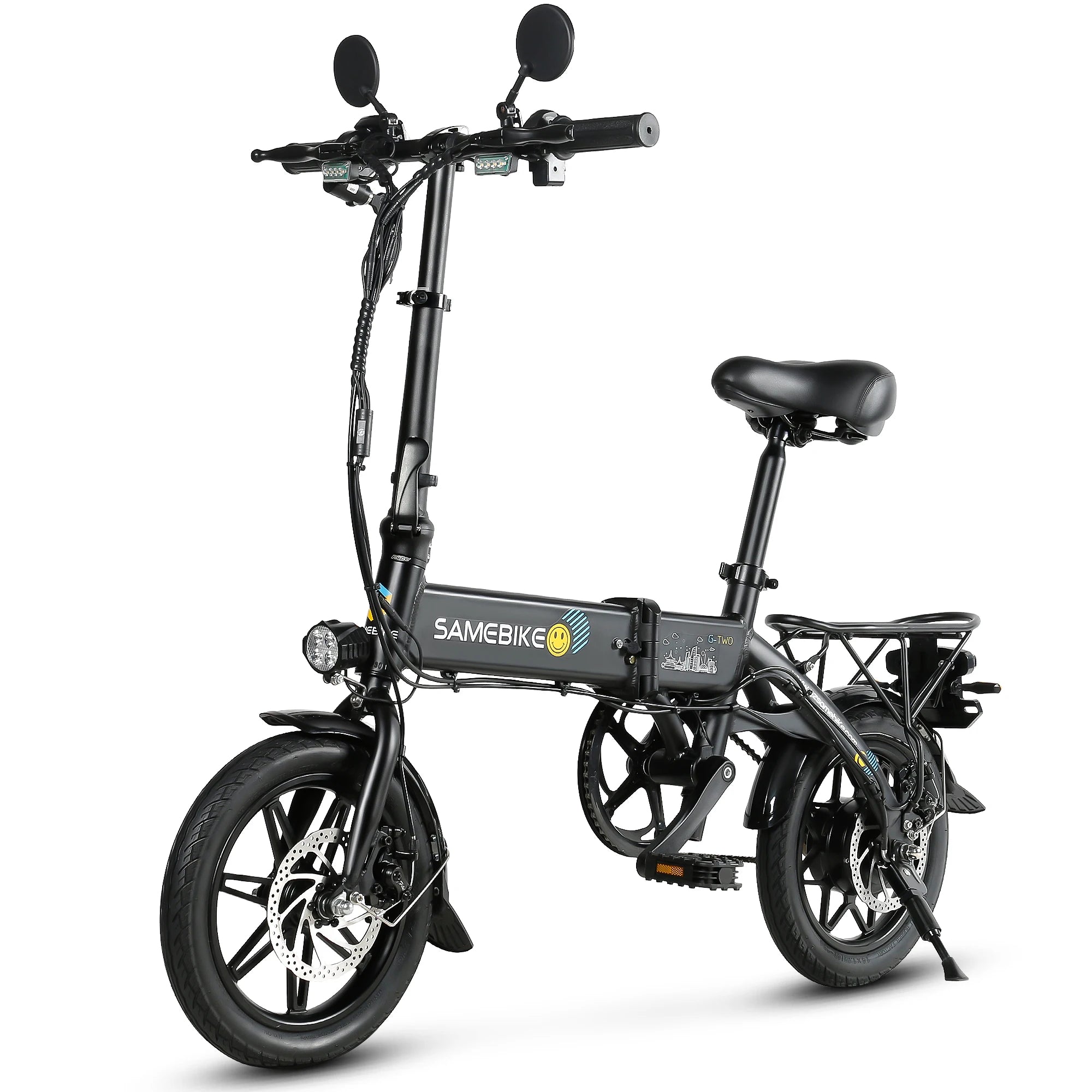 YINYU14-II 250W Folding Electric Road Bike — 36V 7.8Ah 14" Aluminum Alloy 7-Speed City E-Bike