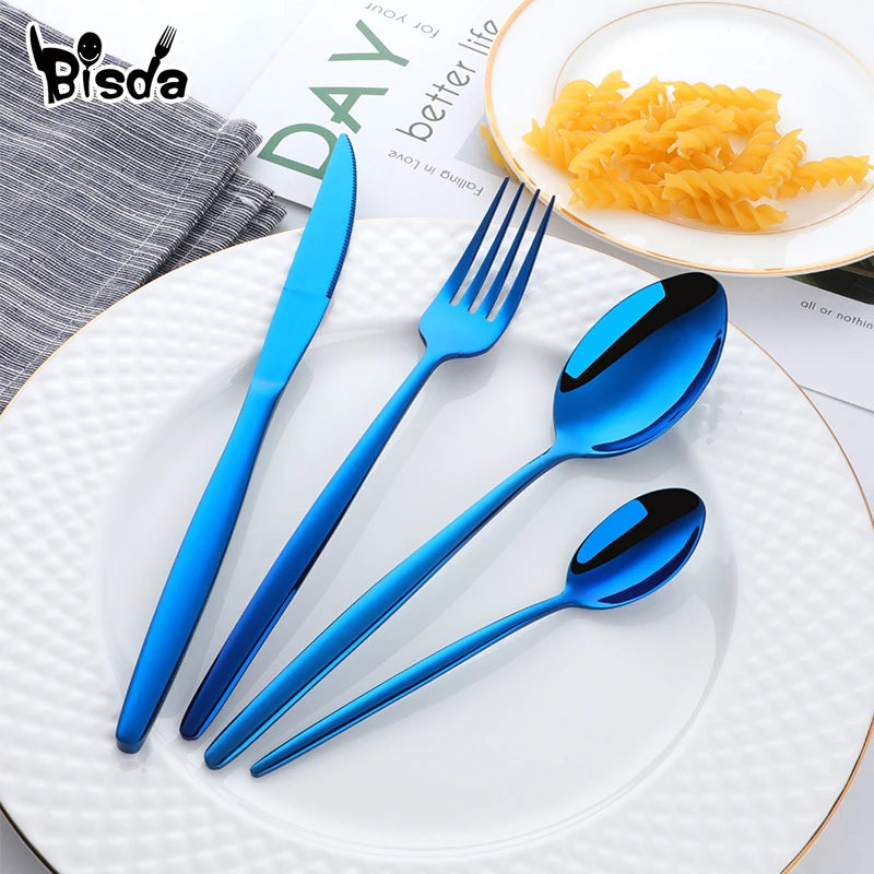 Stainless Steel Flatware – Rainbow, Gold & Color Options