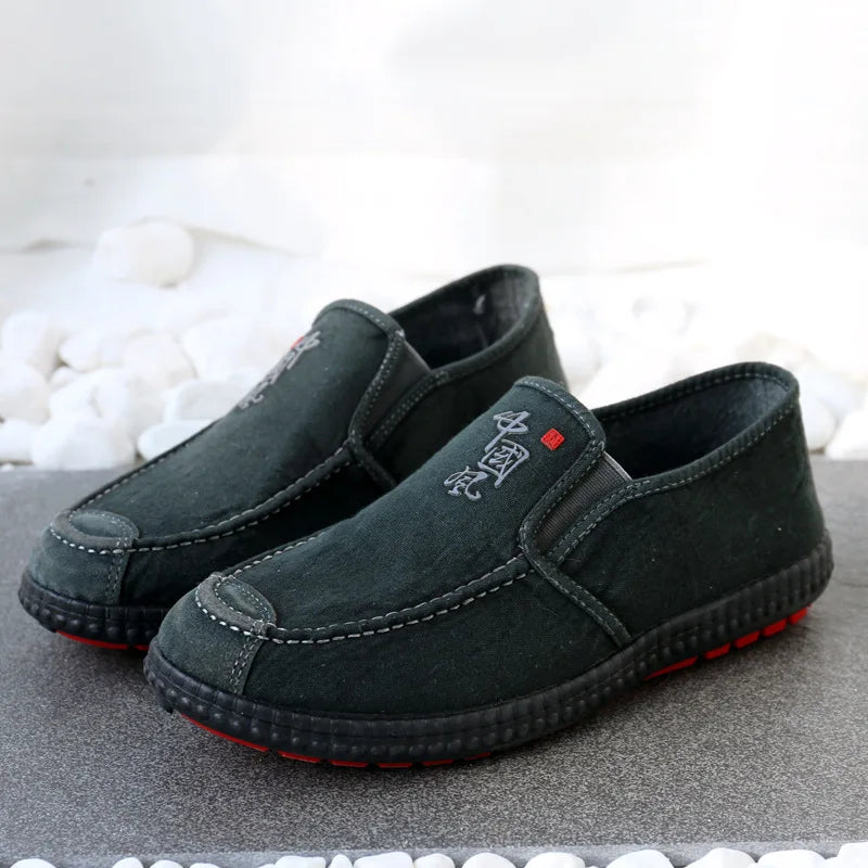 Men's Denim Slip-On Loafers — Lightweight Breathable Walking Shoes for Everyday Comfort