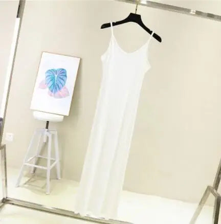 Modal Camisole Tank Dress — Casual Sexy O-Neck Beach Home Dress