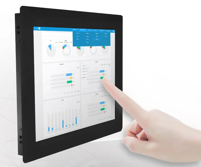 Balahome Industrial All-in-One PC – 10.4"/12.1"/15" Resistive Touch, Intel i3, Win10 Pro (Panel Mount)