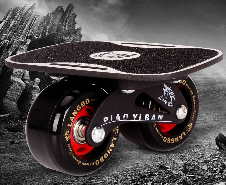 Aluminum Alloy Mini Drift Short Board Roller – 1 Pair Skateboard for Tricks & Street Skating