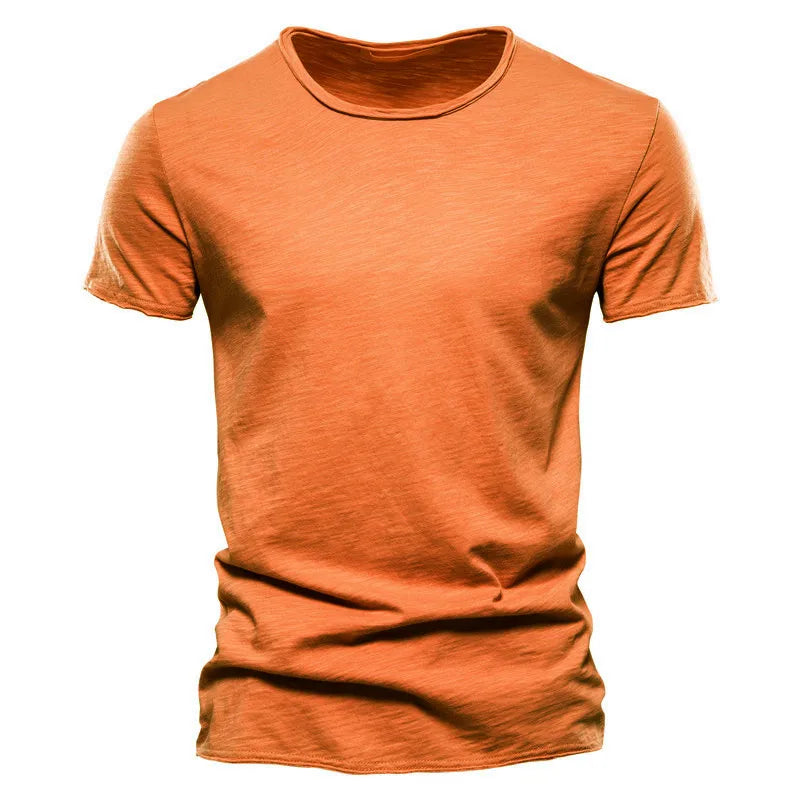 Men's 100% Cotton O-Neck Short Sleeve T-Shirt — Classic Crew Neck Essential